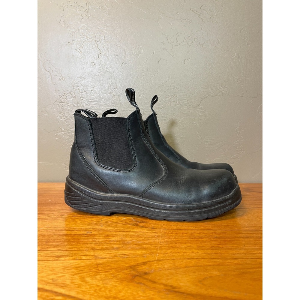 Thorogood Work Boots 6" Mens 9 Black Slip Resistant Safety Toe Quick Release